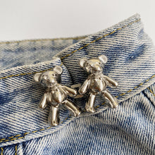 Load image into Gallery viewer, Detachable Bear Buckles for Jeans Pants Wasit Adjustable Tightening Alloy Buckle Hook Jean Trousers Waist DIY Clothing Accessories
