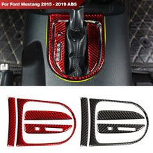 Load image into Gallery viewer, 4Pcs Car Carbon Fiber Gear Shift Box Panel Cover Trim Decorative Kit For Ford Mustang 2015 - 2019 ABS
