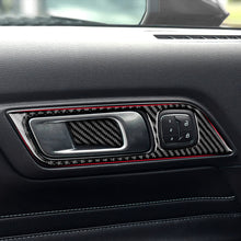 Load image into Gallery viewer, 2Pcs/4Pcs Car Interior Door Inner Handle Door Bowl Trim Cover Frame Carbon Fiber Sticker for Ford Mustang 2015-2022 Accessories
