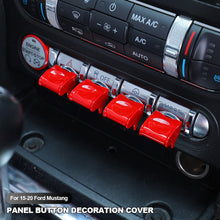 Load image into Gallery viewer, 4Pcs Car Interior Central Control Panel Button Decoration Modification Cover For 15-20 Ford Mustang
