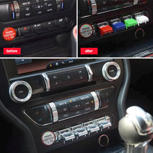 Load image into Gallery viewer, 4Pcs Car Interior Central Control Panel Button Decoration Modification Cover For 15-20 Ford Mustang
