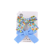 Load image into Gallery viewer, 2pcs/set Fabric Floral Bowknot Hair Clips Colorful Cute Children Hairpin Hair Ornament Hair Accessories
