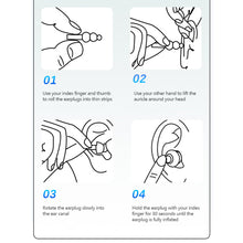 Load image into Gallery viewer, Soft Portable Silicone Anti-Noise Earplugs Noise Reduction Earplugs Washable Reusable Sponge Sleeping Earplugs
