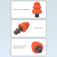 Load image into Gallery viewer, Soft Portable Silicone Anti-Noise Earplugs Noise Reduction Earplugs Washable Reusable Sponge Sleeping Earplugs

