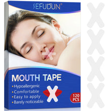 Load image into Gallery viewer, Breathable Mouth Strips Breathing Correction Stickers Anti-snoring Improving Mouth Breathing Sleeping Care
