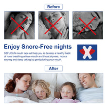 Load image into Gallery viewer, Breathable Mouth Strips Breathing Correction Stickers Anti-snoring Improving Mouth Breathing Sleeping Care
