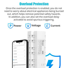 Load image into Gallery viewer, SONOFF SPM Smart Stackable Power Meter 20A/Gang Overload Protection Energy Consumption Monitoring Support SD Card Data Storage
