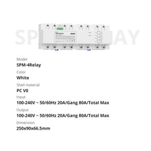 Load image into Gallery viewer, SONOFF SPM Smart Stackable Power Meter 20A/Gang Overload Protection Energy Consumption Monitoring Support SD Card Data Storage

