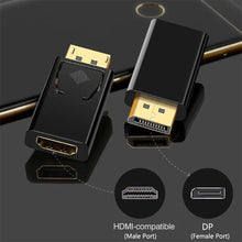 Load image into Gallery viewer, 4K Display Port to HDMI-Compatible Adapter Male to Female DP to HDMI-Compatible Video Audio HD Cable for PC TV Laptop Projector
