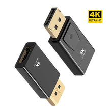 Load image into Gallery viewer, 4K Display Port to HDMI-Compatible Adapter Male to Female DP to HDMI-Compatible Video Audio HD Cable for PC TV Laptop Projector

