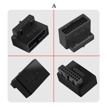 Load image into Gallery viewer, Computer Motherboard Header Adapter USB 3.0 19P/20P 90 Degree Desktop Converter Desktop Computer Accessories

