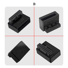 Load image into Gallery viewer, Computer Motherboard Header Adapter USB 3.0 19P/20P 90 Degree Desktop Converter Desktop Computer Accessories
