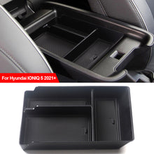 Load image into Gallery viewer, Car Armrest Storage Box Organizer Tray Center Console Stowing Tidying Black Accessories For Hyundai IONIQ 5 2021+
