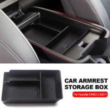 Load image into Gallery viewer, Car Armrest Storage Box Organizer Tray Center Console Stowing Tidying Black Accessories For Hyundai IONIQ 5 2021+
