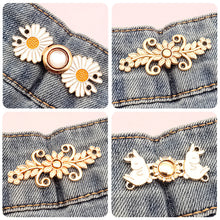 Load image into Gallery viewer, Detachable Button Adjustable Tightening Waist Clip Vintage Metal Cheongsam Fasten Buckle Skirt Pants DIY Clothing Accessories

