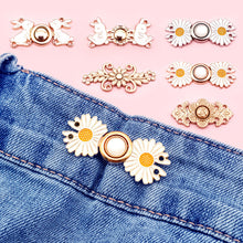 Load image into Gallery viewer, Detachable Button Adjustable Tightening Waist Clip Vintage Metal Cheongsam Fasten Buckle Skirt Pants DIY Clothing Accessories
