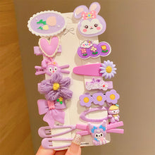 Load image into Gallery viewer, 14pcs/set Cute Children Hair Clips Sweet Cartoon Strawberry Bear Hairpin Bangs Hairpin Headwear Hair Accessories
