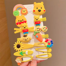 Load image into Gallery viewer, 14pcs/set Cute Children Hair Clips Sweet Cartoon Strawberry Bear Hairpin Bangs Hairpin Headwear Hair Accessories
