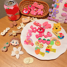 Load image into Gallery viewer, 14pcs/set Cute Children Hair Clips Sweet Cartoon Strawberry Bear Hairpin Bangs Hairpin Headwear Hair Accessories

