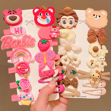 Load image into Gallery viewer, 14pcs/set Cute Children Hair Clips Sweet Cartoon Strawberry Bear Hairpin Bangs Hairpin Headwear Hair Accessories
