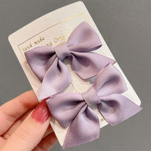 Load image into Gallery viewer, 2pcs/set Children Bowknot Hair Clips Multicolored Cute Fabric Bowknot Hairpin Hair Accessories Headwear
