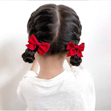 Load image into Gallery viewer, 2pcs/set Children Bowknot Hair Clips Multicolored Cute Fabric Bowknot Hairpin Hair Accessories Headwear
