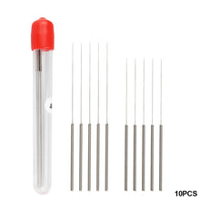 Load image into Gallery viewer, 10Pcs Stainless Steel Nozzle Cleaning Needles Tool 0.34mm 0.38mm Drill Cleaner Kit For Car Niper Nozzle Water Outlet DIY Parts
