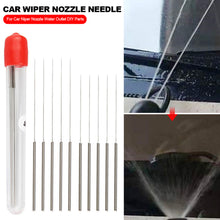 Load image into Gallery viewer, 10Pcs Stainless Steel Nozzle Cleaning Needles Tool 0.34mm 0.38mm Drill Cleaner Kit For Car Niper Nozzle Water Outlet DIY Parts
