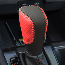 Load image into Gallery viewer, Leather Car Gear Shift Collars Head Knob Handbrake Grip Cover for Honda Civic 2016-2019 Fit 2020 2021 Accord 2014 - 2019
