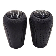 Load image into Gallery viewer, 5/6 Speed Car Auto Manual Gear Shift Knob Head Lever Leather Shift Knob Stick Handle Shifter For MAZDA 3 BK BL 5 CR CW 6 II GH CX-7 ER MX-5 NC III 23 MT
