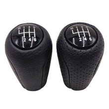 Load image into Gallery viewer, 5/6 Speed Car Auto Manual Gear Shift Knob Head Lever Leather Shift Knob Stick Handle Shifter For MAZDA 3 BK BL 5 CR CW 6 II GH CX-7 ER MX-5 NC III 23 MT
