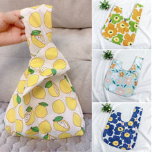 Load image into Gallery viewer, Soft Breeze Handheld Bag Knotted Wrist Bag Artistic Youth Cotton Handbag Handbag Key Zero Wallet Reusable Shopping Bags
