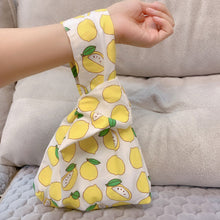 Load image into Gallery viewer, Soft Breeze Handheld Bag Knotted Wrist Bag Artistic Youth Cotton Handbag Handbag Key Zero Wallet Reusable Shopping Bags
