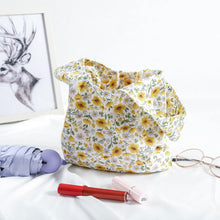 Load image into Gallery viewer, Soft Breeze Handheld Bag Knotted Wrist Bag Artistic Youth Cotton Handbag Handbag Key Zero Wallet Reusable Shopping Bags
