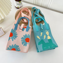 Load image into Gallery viewer, Cute Cartoon Mini Crossbody Bag One Shoulder Cross Straddle Bag Zero Wallet Handbag Student Reusable Shopping Bags
