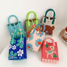 Load image into Gallery viewer, Cute Cartoon Mini Crossbody Bag One Shoulder Cross Straddle Bag Zero Wallet Handbag Student Reusable Shopping Bags
