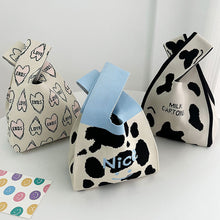 Load image into Gallery viewer, Handmade Knit Handbag Women Mini Cute Duck Christmas Wrist-bag Female Casual Tote Bag Student Reusable Shopping Bag
