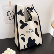 Load image into Gallery viewer, Handmade Knit Handbag Women Mini Cute Duck Christmas Wrist-bag Female Casual Tote Bag Student Reusable Shopping Bag
