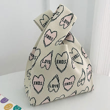 Load image into Gallery viewer, Handmade Knit Handbag Women Mini Cute Duck Christmas Wrist-bag Female Casual Tote Bag Student Reusable Shopping Bag
