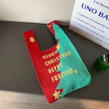 Load image into Gallery viewer, Handmade Fashion Knit Handbag Casual Mini Star Wrist-bag Female Tote Bag Women Student Reusable Shopping Bags
