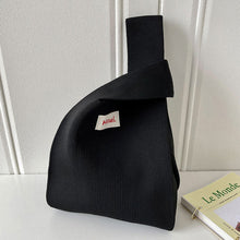 Load image into Gallery viewer, Handmade Knit Handbag Casual Knitted Bag Solid Color Knitting Wrist-bag Female Tote Bag Women Reusable Shopping Bags
