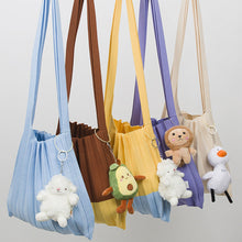 Load image into Gallery viewer, Handmade Casual Knitted Bag Solid Color Knitting Wrist-bag Reusable Pleated Bag Large Capacity Folding Shopping Bag Tote Bag
