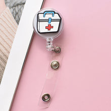 Load image into Gallery viewer, Cartoon Badge Reel Retractable ID Lanyard Name Tag Card Badge Holder Clip Doctor Nurse Office Supplies Credential Holder
