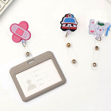 Load image into Gallery viewer, Cartoon Badge Reel Retractable ID Lanyard Name Tag Card Badge Holder Clip Doctor Nurse Office Supplies Credential Holder
