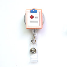 Load image into Gallery viewer, Cartoon Badge Reel Retractable ID Lanyard Name Tag Card Badge Holder Clip Doctor Nurse Office Supplies Credential Holder
