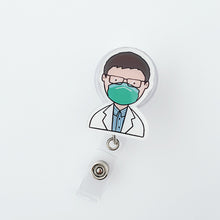 Load image into Gallery viewer, Cartoon Badge Reel Retractable ID Lanyard Name Tag Card Badge Holder Clip Doctor Nurse Office Supplies Credential Holder
