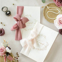 Load image into Gallery viewer, 5m/Roll Handmade Frayed Edged Satin Chiffon Silk Ribbon For Wedding Invitation Wrapping Flower Bouquets Gift Packaging Birthday Party Decor
