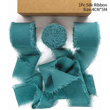Load image into Gallery viewer, 5m/Roll Handmade Frayed Edged Satin Chiffon Silk Ribbon For Wedding Invitation Wrapping Flower Bouquets Gift Packaging Birthday Party Decor
