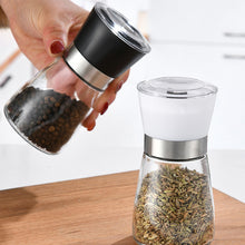 Load image into Gallery viewer, Manual Pepper and Salt Grinder Multifunctional Crusher Glass Seasoning Bottle Pepper Mill and Salt Shaker with Adjustable Coarseness
