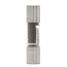 Load image into Gallery viewer, 2 In 1 Pepper Mill Grinder Stainless Steel Manual Salt Pepper Grinder Seasoning Multifunctional Crusher Grinding for Cooking Kitchen Tools
